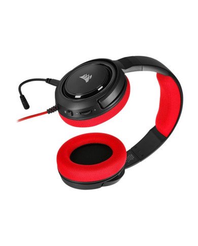 CORSAIR Gaming HS35  Headset  full size  wired  35 mm jack  red