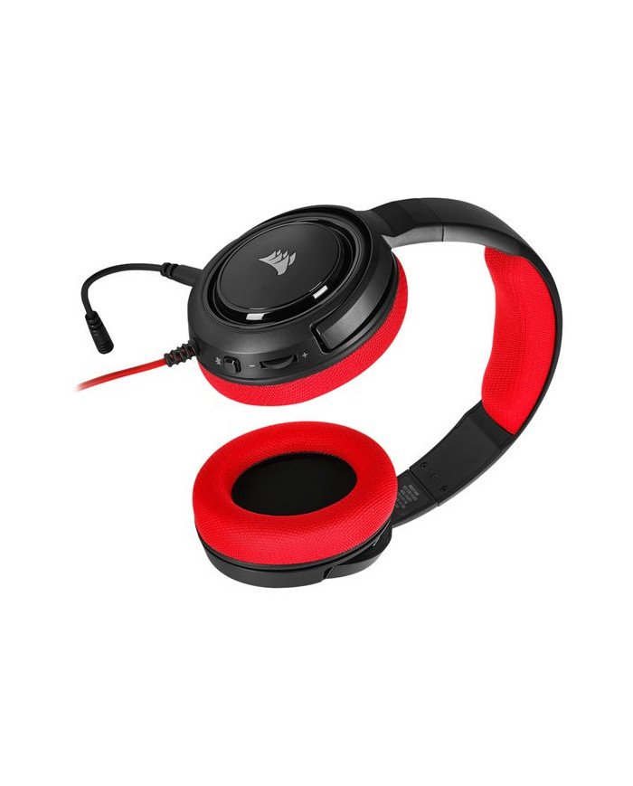 CORSAIR Gaming HS35  Headset  full size  wired  35 mm jack  red