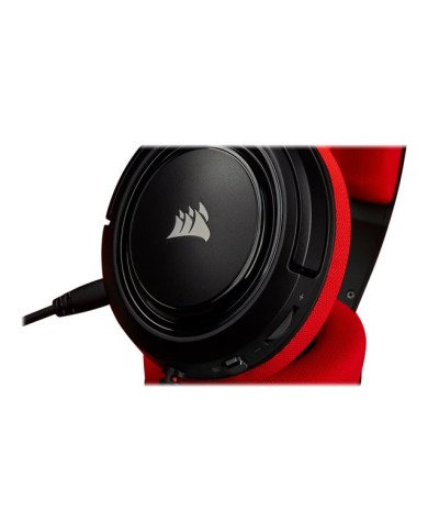 CORSAIR Gaming HS35  Headset  full size  wired  35 mm jack  red