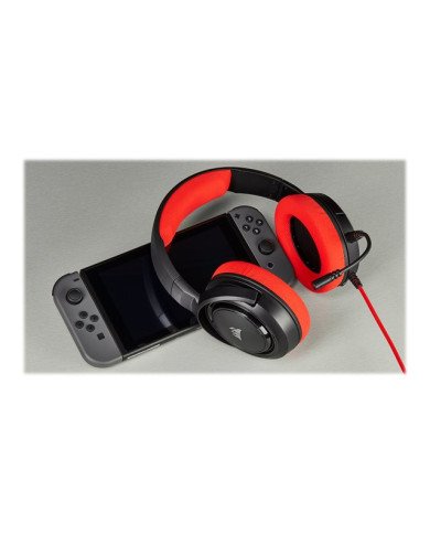 CORSAIR Gaming HS35  Headset  full size  wired  35 mm jack  red