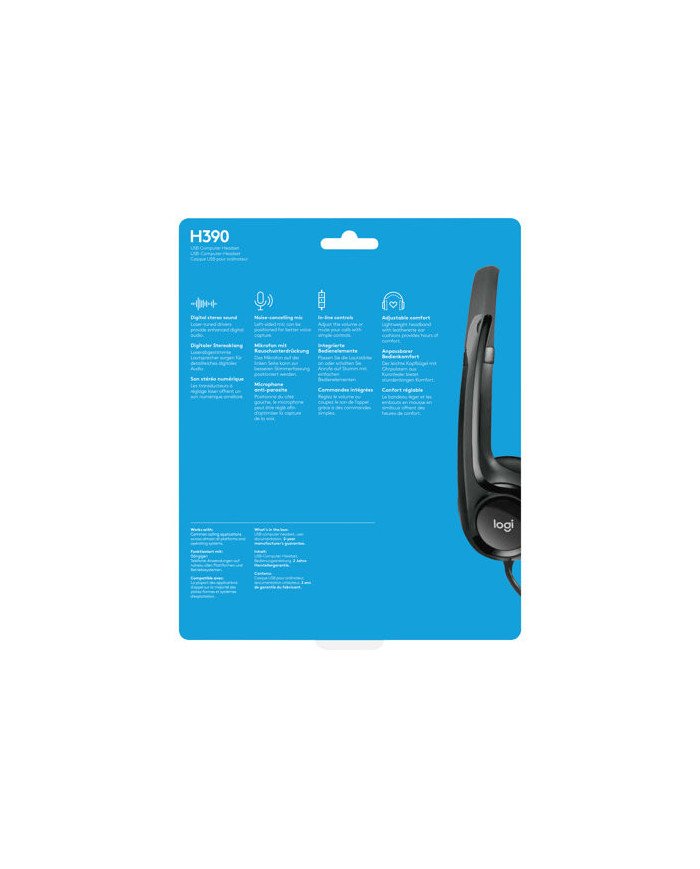 Logitech USB Headset H390  Headset  onear  wired  USB