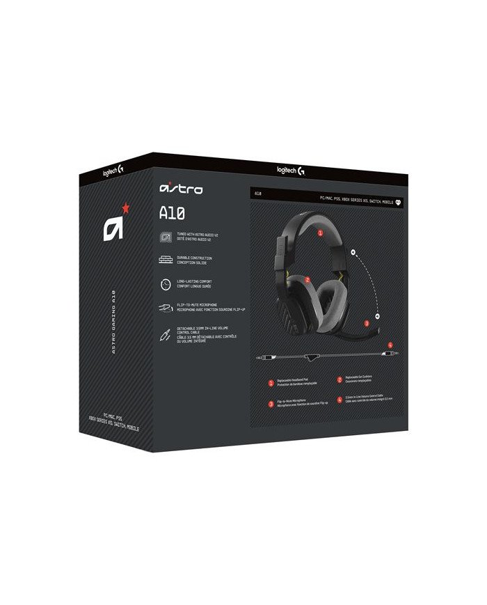 ASTRO Gaming A10 Gen 2  Headset  full size  wired  black