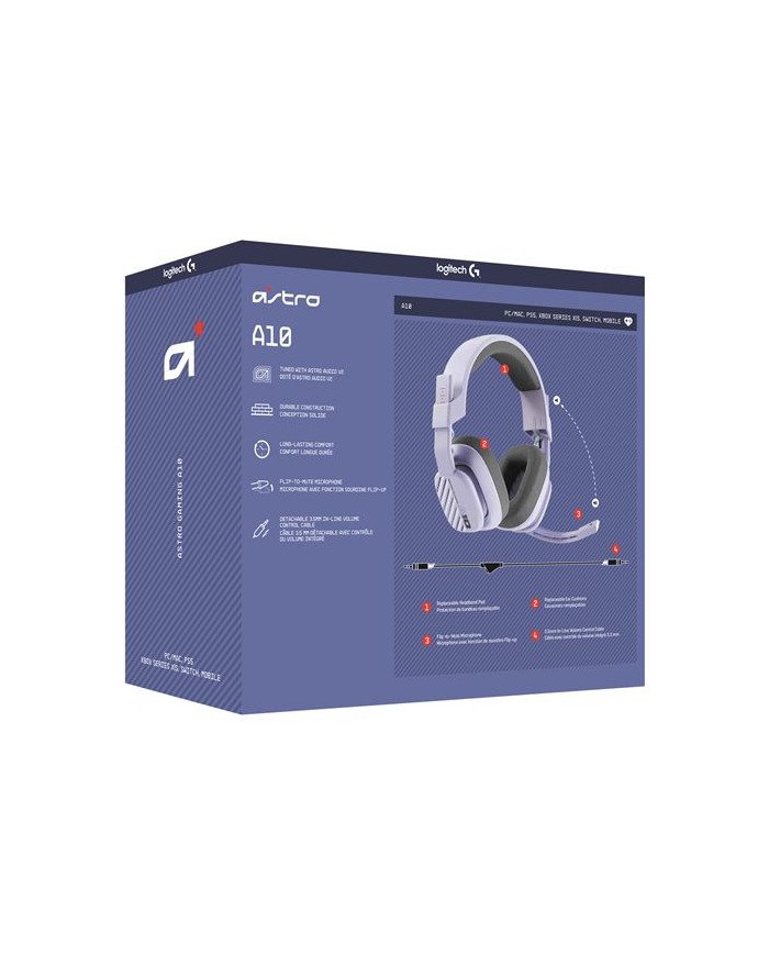 ASTRO Gaming A10 Gen 2  Headset  full size  wired  lilac