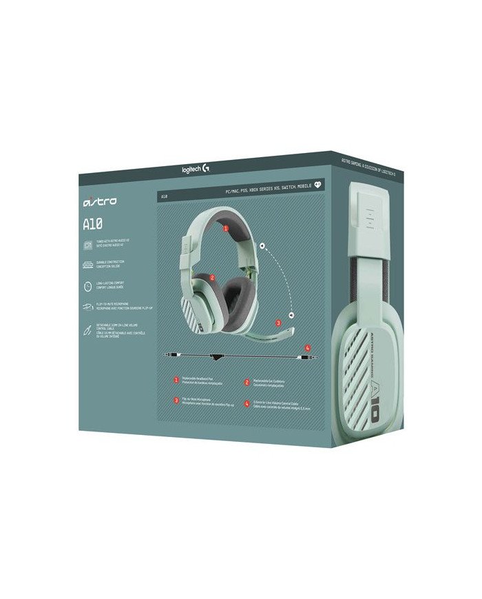 ASTRO Gaming A10 Gen 2  Headset  full size  wired  mint