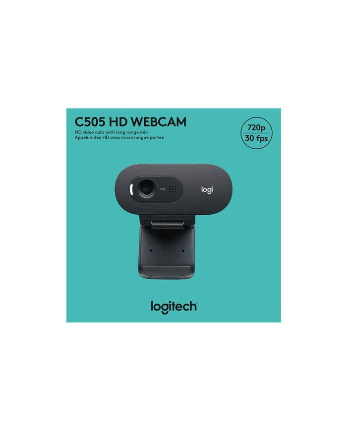 Logitech C505  Webcam  color  720p  fixed focal  audio  USB