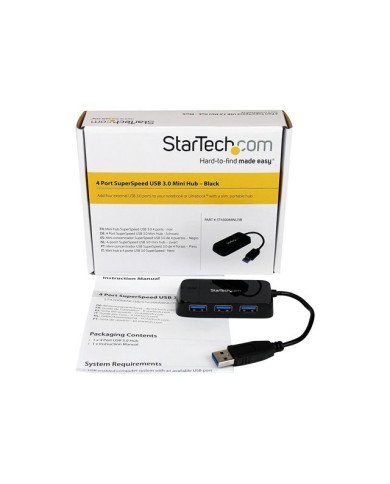 StarTechcom 4Port USB 30 SuperSpeed Hub  Portable Mini Multiport U