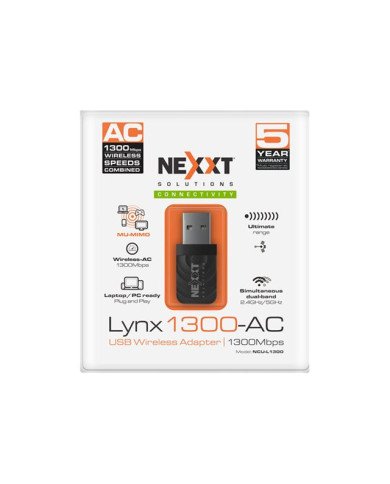 Nexxt Lynx1300AC  Network adapter  USB 30  80211ac  black
