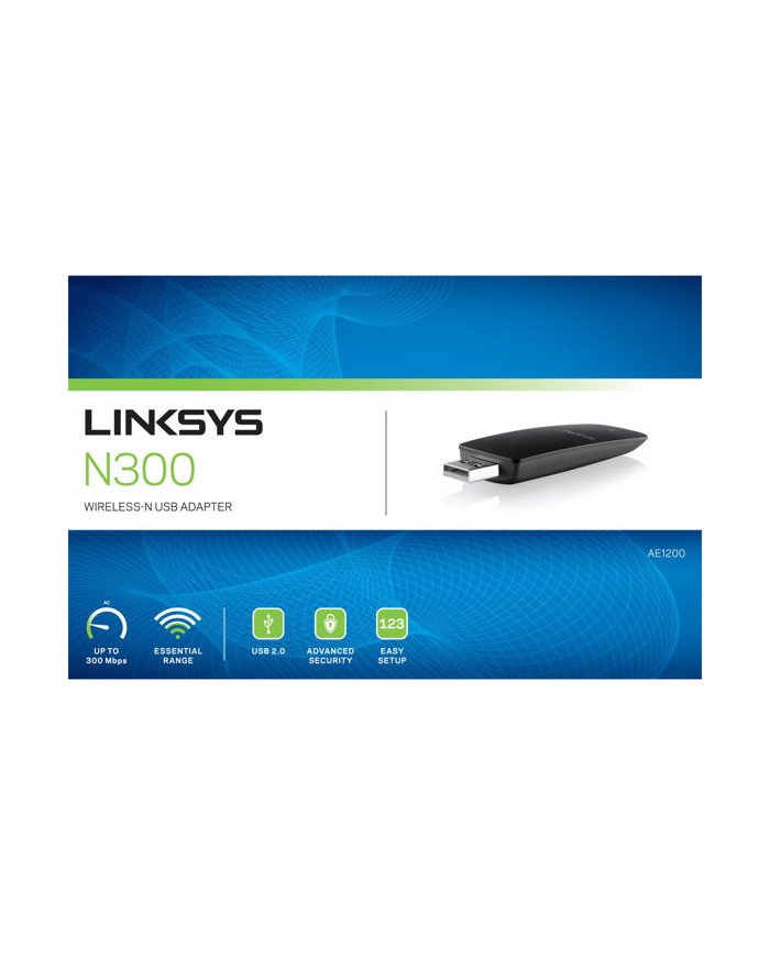 Linksys AE1200  Network adapter  USB 20  80211b 80211g 80211n