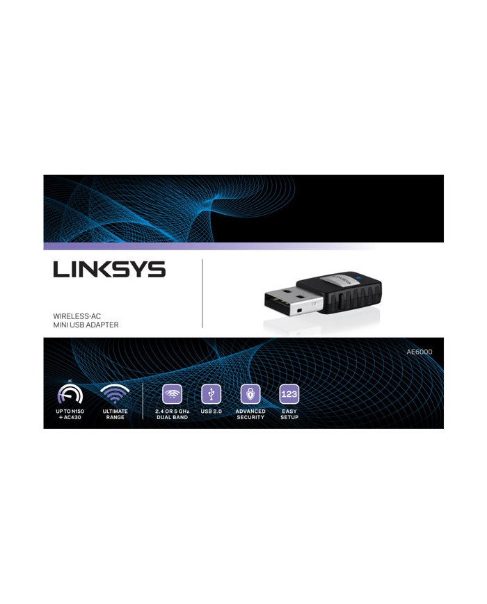 ADAPTADOR USB WIFI LINKSYS AE6000, AC580 