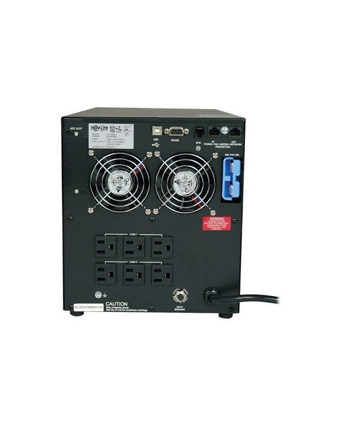 Tripp Lite UPS Smart Online 1500VA 1200W Tower 100V120V USB DB9 SNMP 