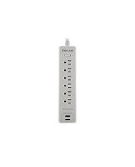 Forza  Surge protector  AC 110220 V  6 Outlets  NEMA 2USB 5ft WH