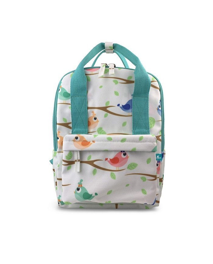 Durable polyester  Color Printed design with aqua accents  Internal