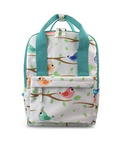 Durable polyester  Color Printed design with aqua accents  Internal