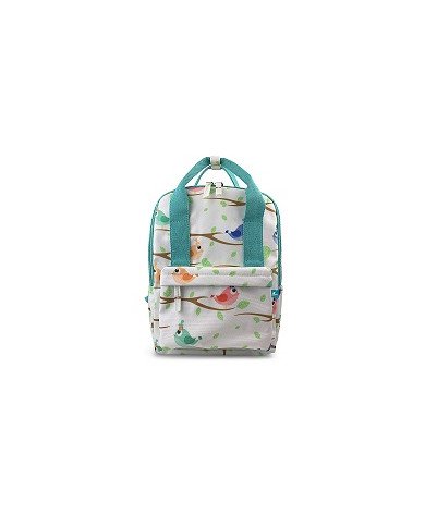 Durable polyester  Color Printed design with aqua accents  Internal