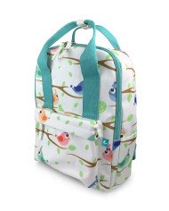 Durable polyester  Color Printed design with aqua accents  Internal