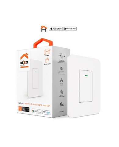 Nexxt Solutions Connectivity  Interruptor de 3 vías inteligente con conexión Wi-Fi