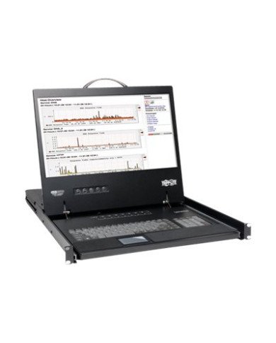 Tripp Lite 8Port Rack Console VGA KVM Switch w 19 LCD 1U TAA  KVM 