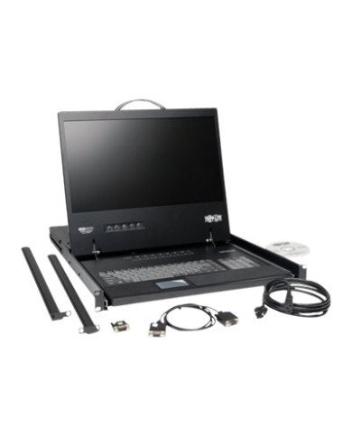 Tripp Lite 8Port Rack Console VGA KVM Switch w 19 LCD 1U TAA  KVM 
