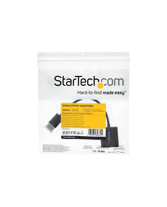 StarTechcom DisplayPort to VGA Display Adapter  1080p 1920x1200  Ac