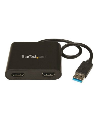 StarTechcom USB 30 to Dual HDMI Adapter 1x 4K 30Hz  1x 1080p Exte