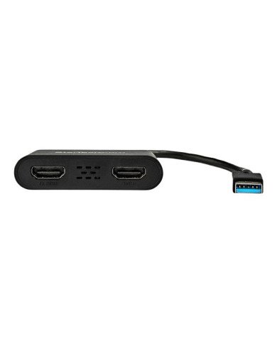 StarTechcom USB 30 to Dual HDMI Adapter 1x 4K 30Hz  1x 1080p Exte