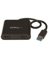 StarTechcom USB 30 to Dual HDMI Adapter 1x 4K 30Hz  1x 1080p Exte