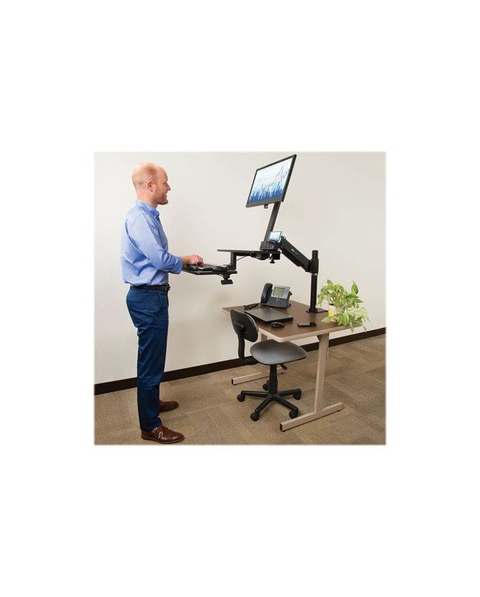 Tripp Lite Sit Stand Desktop Workstation Adjustable Standing Desk w C