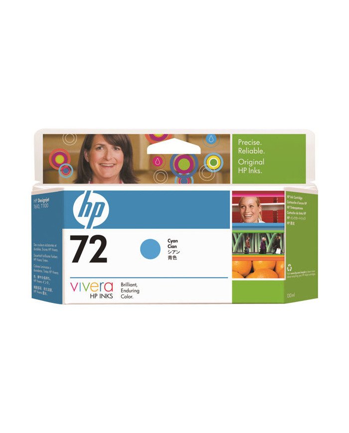 HP 72  130 ml  cyan  original  DesignJet  ink cartridge  for Des