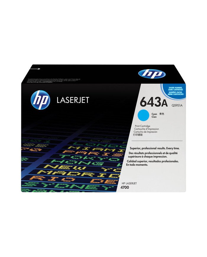 HP 643A  Cyan  original  LaserJet  toner cartridge Q5951A  for 