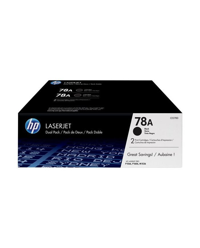 HP 78A  2pack  black  original  LaserJet  toner cartridge CE278