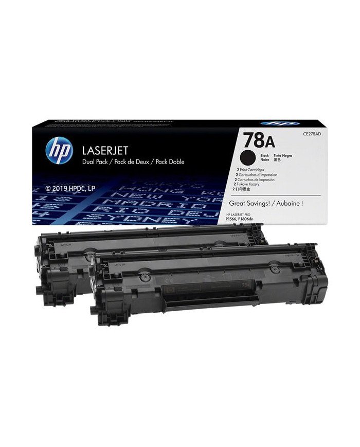 HP 78A  2pack  black  original  LaserJet  toner cartridge CE278