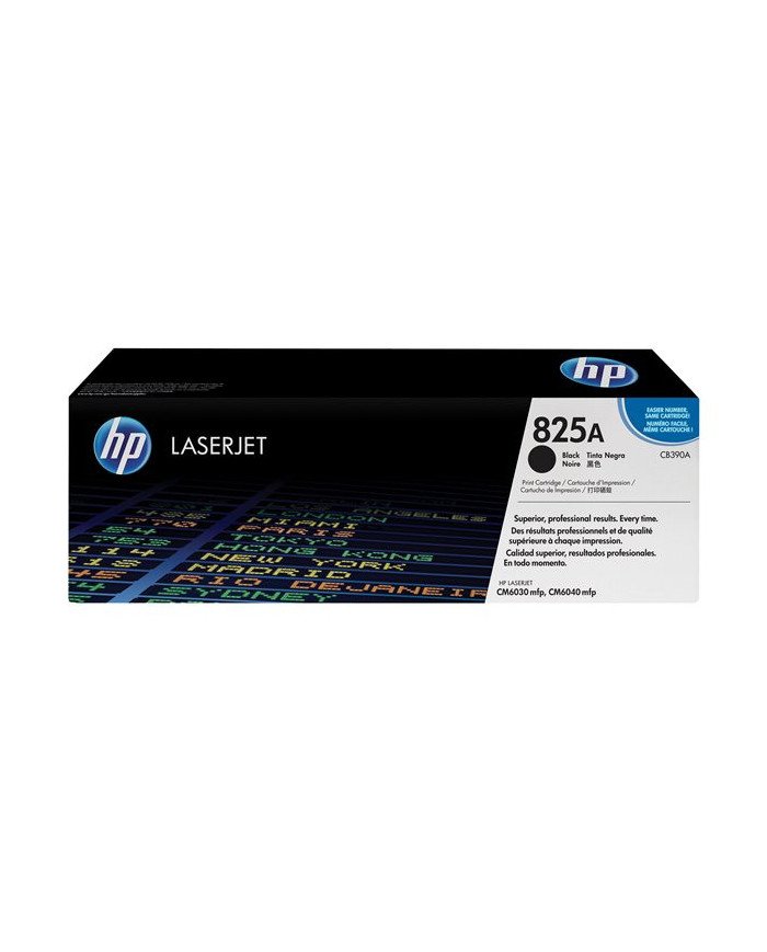 HP 825A  Black  original  LaserJet  toner cartridge CB390A  for