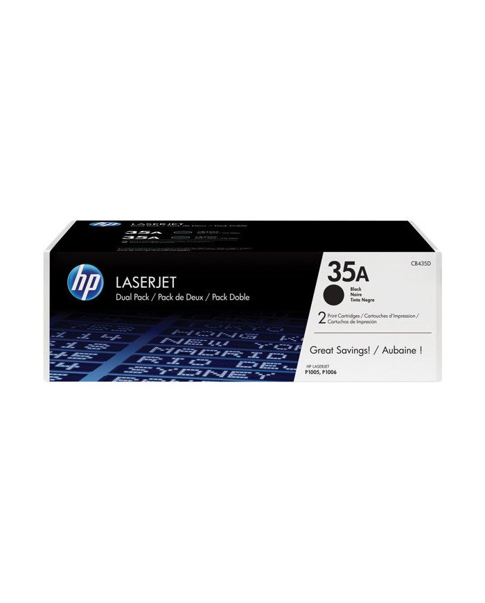 HP 35A  2pack  black  original  LaserJet  toner cartridge CB435