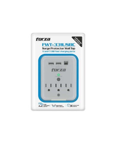 Forza FWT331USBC  Surge protector wall mountable  AC 125 V  1875