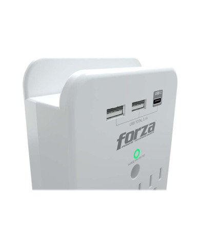 Forza FWT331USBC  Surge protector wall mountable  AC 125 V  1875