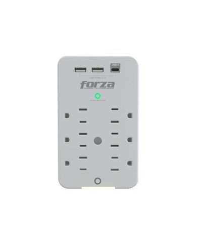 Forza FWT631USBC  Surge protector wall mountable  AC 125 V  1875