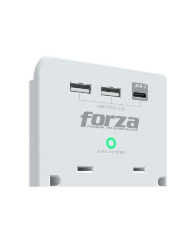 Forza FWT631USBC  Surge protector wall mountable  AC 125 V  1875