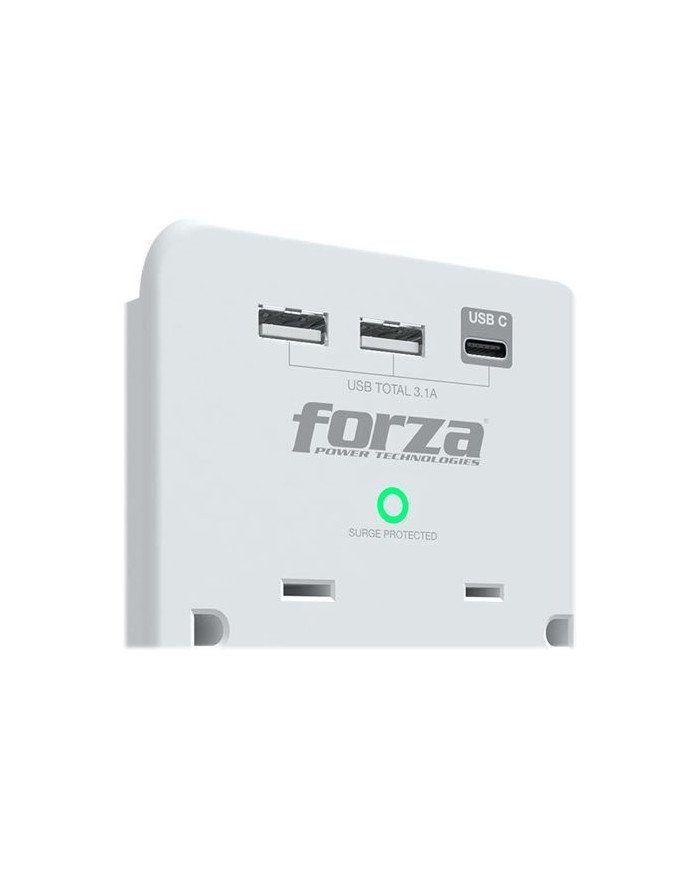 Forza FWT631USBC  Surge protector wall mountable  AC 125 V  1875