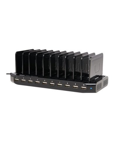 Tripp Lite 10Port USB Charging Station Hub w Adjustable Storage Table