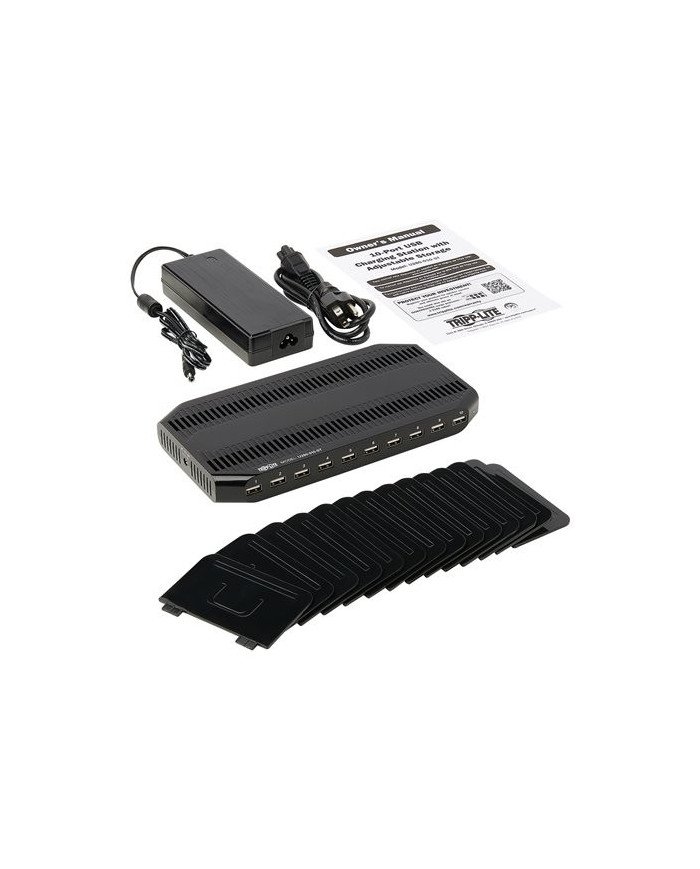 Tripp Lite 10Port USB Charging Station Hub w Adjustable Storage Table