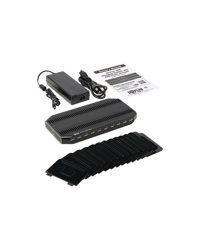 Tripp Lite 10Port USB Charging Station Hub w Adjustable Storage Table