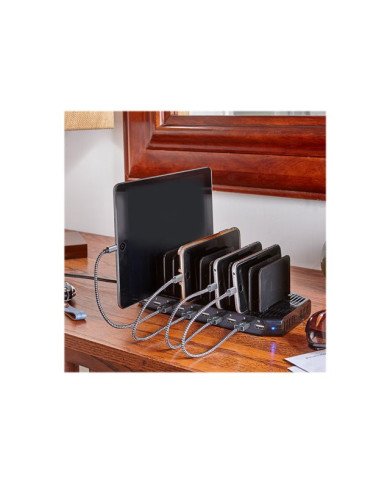 Tripp Lite 10Port USB Charging Station Hub w Adjustable Storage Table