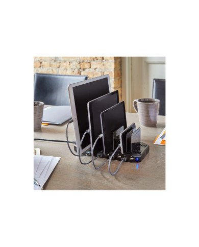 Tripp Lite 10Port USB Charging Station Hub w Adjustable Storage Table