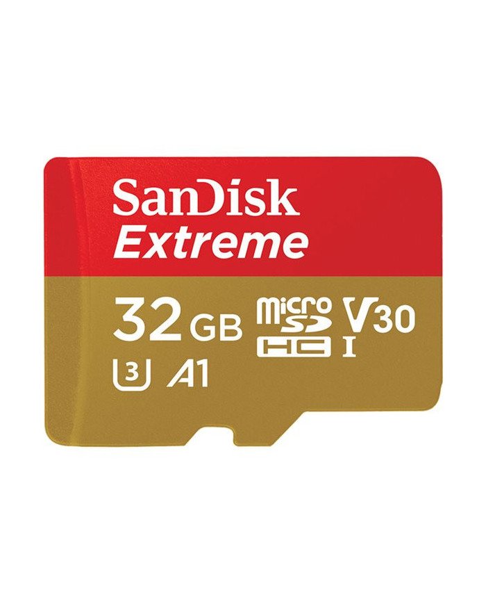 SanDisk Extreme  Flash memory card microSDHC to SD adapter included