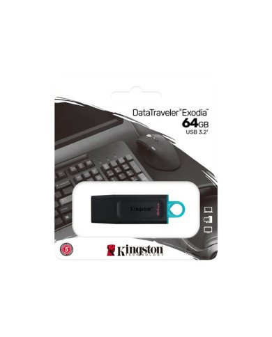Kingston DataTraveler Exodia  USB flash drive  64 GB  USB 32 Gen 1