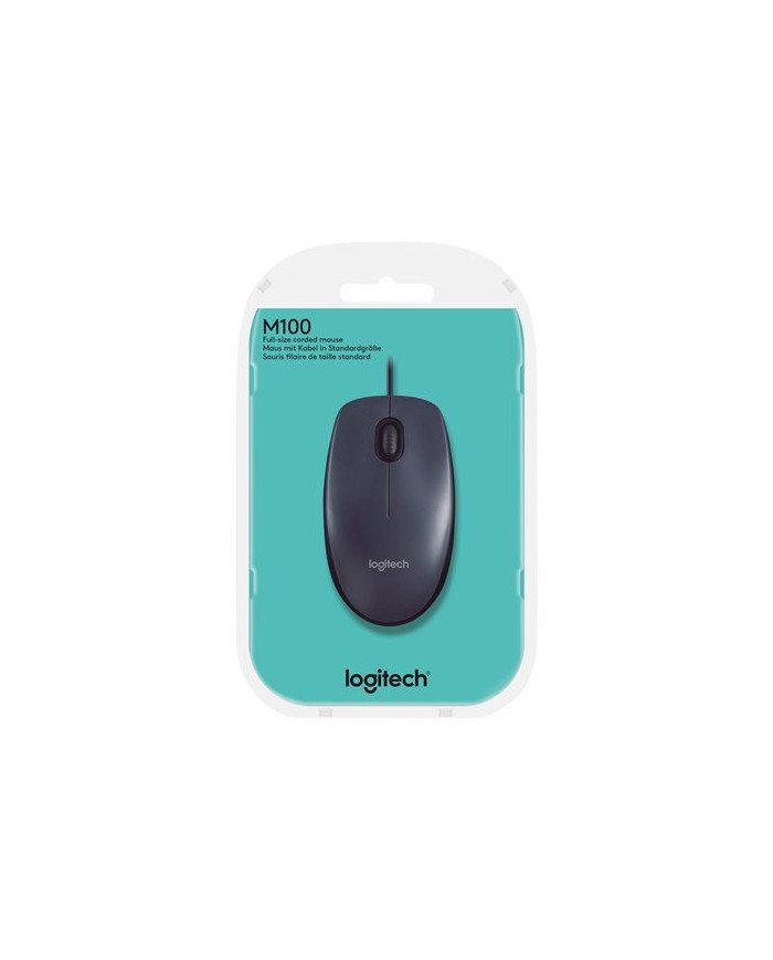 Logitech M100  Mouse  right and lefthanded  optical  3 buttons  