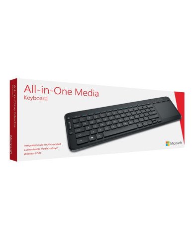 Teclado Microsoft AllinOne Media  Keyboard  wireless  24 GHz  Spanish