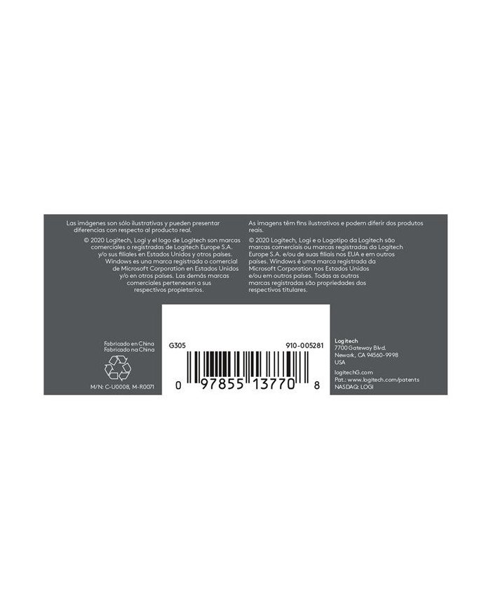 Logitech G G305  Mouse  optical  6 buttons  wireless  LIGHTSPEED 