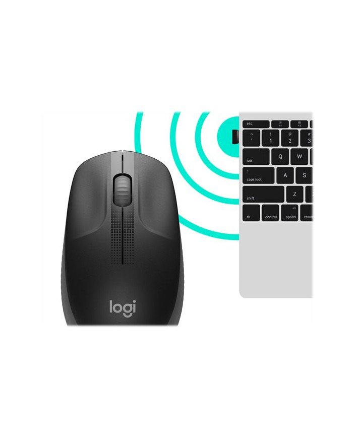 Logitech M190  Mouse  optical  3 buttons  wireless  USB wireless 