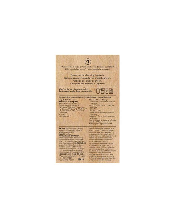 Logitech Signature M650  Mouse  righthanded  wireless  Bluetooth 